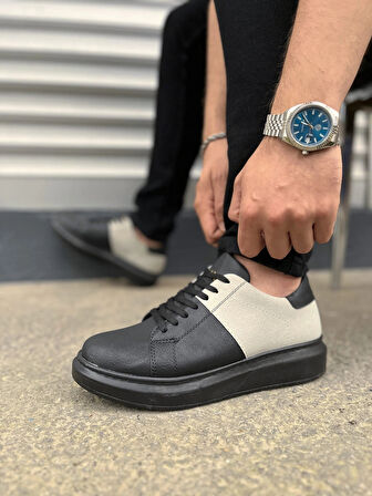 JY151 Boost Bağcıklı Cilt Süet Erkek Günlük Sneaker Ayakkabı CSST - Siyah/Gri