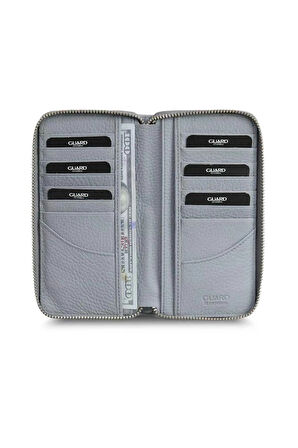 Guard Gri Fermuarlı Portföy Cüzdan