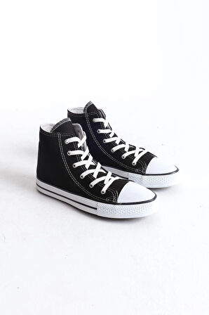 JY0423 AXE Bağcıklı Keten Kumaş Erkek Günlük Sneaker Ayakkabı KBT - Siyah