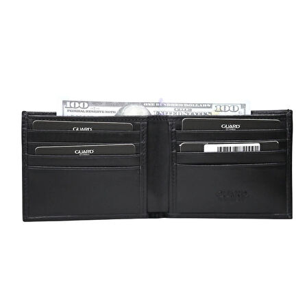 Guard Temi Siyah Klasik Deri Erkek Cüzdanı