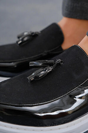 MN002 - RBT Loafer Verniciata Erkek Ayakkabı SIYAH