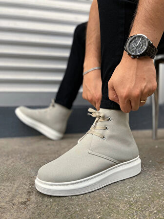 JY207 Oslo Bağcıklı Ortopedik Taban Süet Erkek Spor Bot SBT - Gri