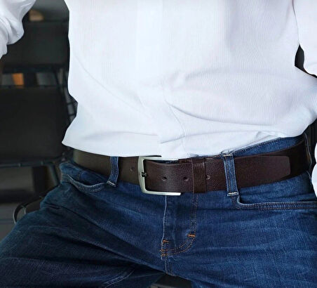 4.5 cm çift dikişli spor kemer