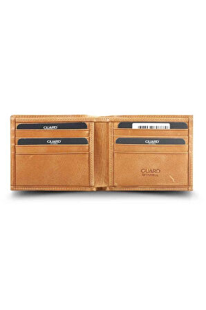 Guard Antik Sarı Klasik Deri Erkek Cüzdanı