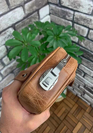 Guard  Antik Taba Hakiki Deri Şifreli El Çantası