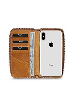 Guard Antik Sarı Fermuarlı Portföy Cüzdan