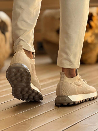 MN2409 - Triko Erkek Ayakkabı BEJ