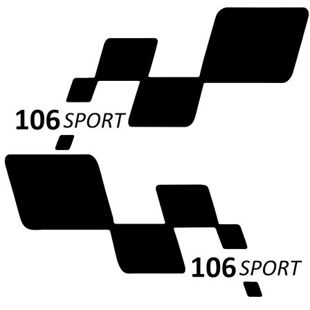 106 sport Etiket Yapıştırma 30cmx11cm MMD125