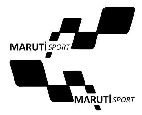 maruti sport Etiket Yapıştırma 30cmx11cm MMD251