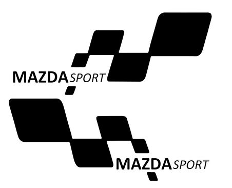 mazda sport Etiket Yapıştırma 30cmx11cm MMD253