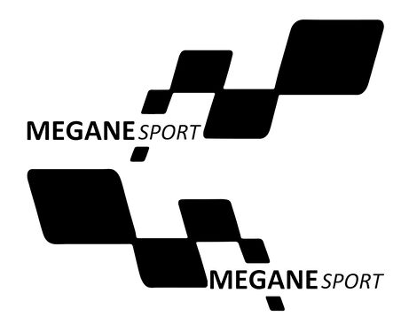 MEGANE sport Etiket Yapıştırma 30cmx11cm MMD254