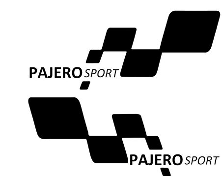 PAJERO sport Etiket Yapıştırma 30cmx11cm MMD268