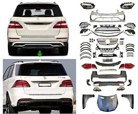 AUTOGP  Mercedes ml w166 gle63 dönüşüm body kit seti full facelift