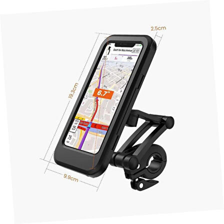 Bisiklet Motorsiklet ATV  GİDON  XL  Telefon Tutucu 360° Döndürülebilir Akıllı Telefon Tutucu