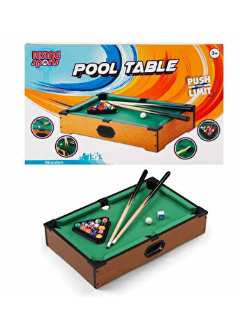 Sunman Masaüstü Ahşap Orta Boy Bilardo Kolay Kurulum 51X31X9.3CM
