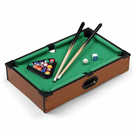 Sunman Masaüstü Ahşap Orta Boy Bilardo Kolay Kurulum 51X31X9.3CM