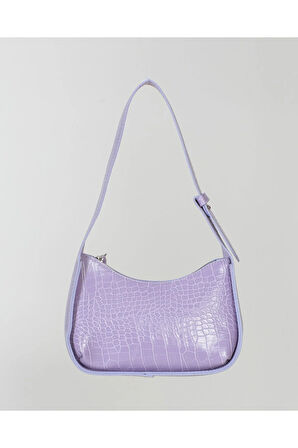 Cirilo Kroko Deri Lila Omuz ve El Çantası