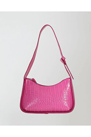 Cirilo Kroko Deri Pembe Omuz ve El Çantası