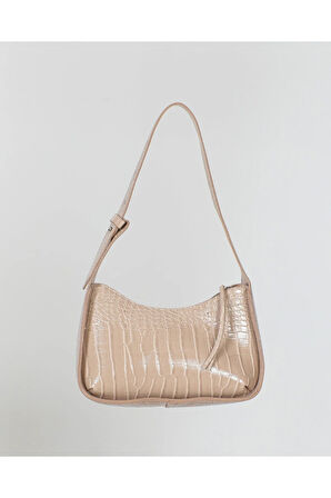 Cirilo Kroko Deri Vizon Omuz ve El Çantası