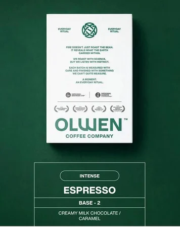 OLWEN Espresso Çekirdek Kahve Kahve Base 2 - 1 Kg ( Kremalı sütlü çikolata, Karamel ,Yoğun)