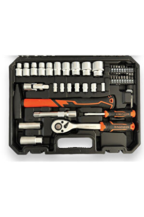  58 Parça 72 Diş Eğik Cırcır 1/2 Profesyonel Lokma Takım Ve Alet Seti