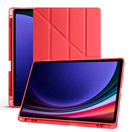 Samsung Galaxy Tab S6 Lite 2024 P610 P617 P620 10.4 Kalem Bölmeli, Smart Cover, Stand Özellikli, Pu Deri Koruyucu Kılıf