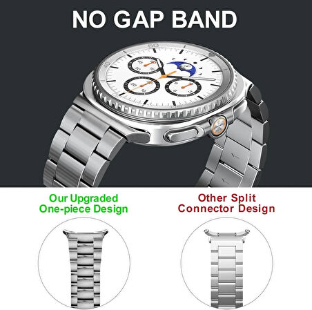 Galaxy Watch 8 44MM 40MM / Galaxy Watch 8 Classic 46MM ile Uyumlu Paslanmaz Çelik Kordon