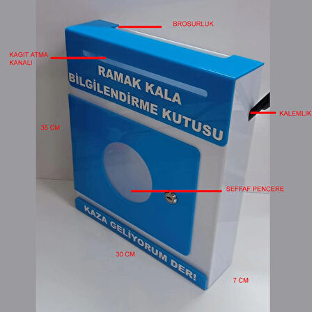 mavi pleksi A-4 ramak kala kutusu