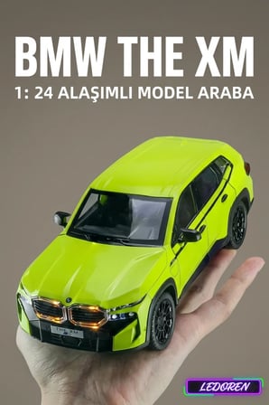 Yeşil Renkli BMW XM 1/24 Diecast Koleksiyon Maket Model Araba