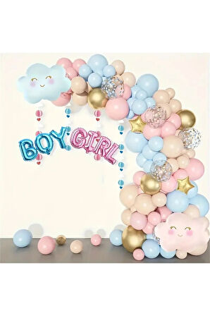 GIRL BOY BULUT FOLYO CİNSİYET BELİRLRME BALON SET