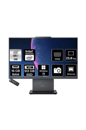 ThinkCentre Neo 50A Intel Core 7 240H 16GB 512GB SSD 23.8" FHD W11P All in One Bilgisayar