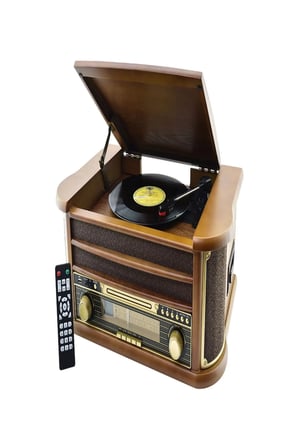 Nostaljik JOT402AM DÖNENCE Pikap Ahşap 2X5W Stereo Spk MP3 Çalar USB-Radyo-CD-Kaset BT Müzik Çalar