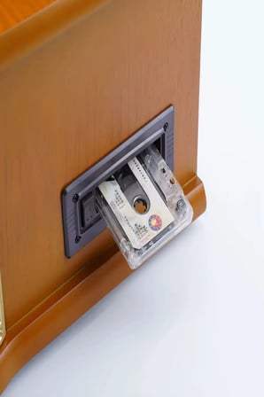 Nostaljik JOT402AM DÖNENCE Pikap Ahşap 2X5W Stereo Spk MP3 Çalar USB-Radyo-CD-Kaset BT Müzik Çalar
