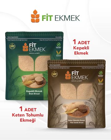 fit Kepekli Lavaş Ekmeği 300gr ve Keten Tohumlu Lavaş Ekmeği 300gr