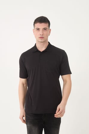 SİMENTİ BASİC CEPLİ POLO YAKA DÜZ KUMAŞ PREMIUM T-SHIRT
