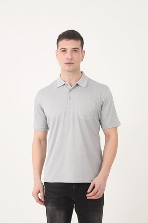 SİMENTİ BASİC CEPLİ POLO YAKA DÜZ KUMAŞ PREMIUM T-SHIRT