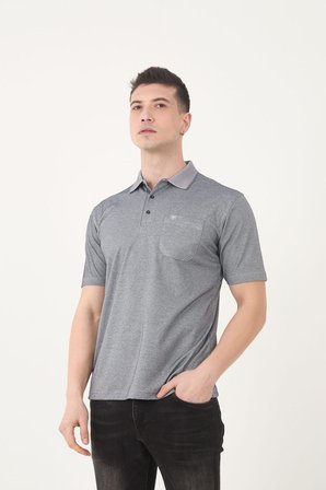 SİMENTİ BASİC CEPLİ POLO YAKA DÜZ KUMAŞ PREMIUM T-SHIRT