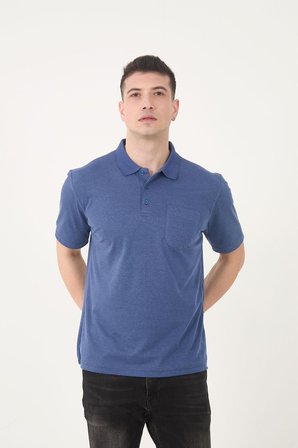 SİMENTİ BASİC CEPLİ POLO YAKA DÜZ KUMAŞ PREMIUM T-SHIRT