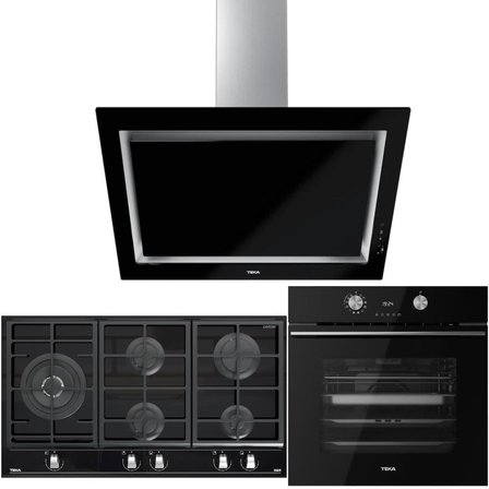 Teka Siyah Ankastre Set  ( HLB 8550 BK - GZC 95320 BK- DLV 98660 BK)