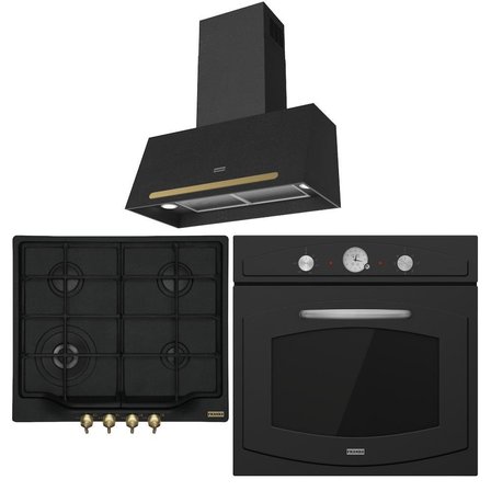 Franke Rustik Siyah Ankastre Set (FCO 70 ON/G-FCH 604 4G-FCO 86 H)