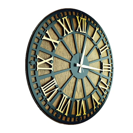 KAYRA TASARIM ATÖLYESİ DUVAR SAATİ RUSTİK ROMA GOLD 50 cm