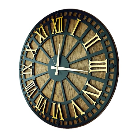 KAYRA TASARIM ATÖLYESİ DUVAR SAATİ RUSTİK ROMA GOLD 50 cm