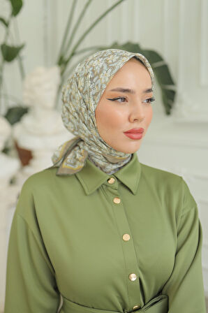 Silk Home Soft Pamuk Eşarp Tozlu Kahve, Yeşil, Bej, Hardal