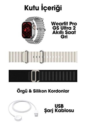 GS ULTRA 2 Akıllı Kol Saati Smart Watch Model:inç 49mm AMOLED Ekran GRİ