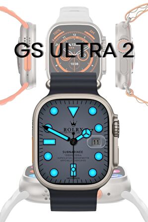 GS ULTRA 2 Akıllı Kol Saati Smart Watch Model:inç 49mm AMOLED Ekran GRİ