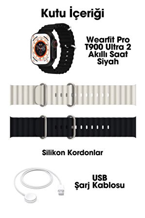 WEARFİT T900 ULTRA 2 Akıllı Kol Saati Smart Watch Model:inç 49mm TFT Ekran (SİYAH)