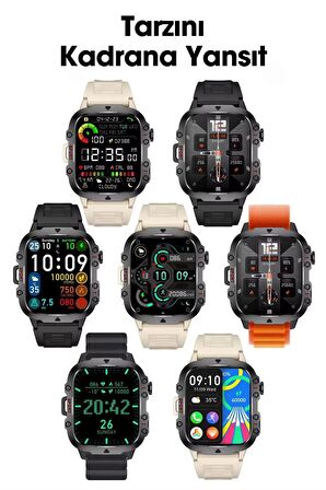 WEARFİT TW11 Akıllı Kol Saati Smart Watch Model:inç 50mm MİNİLED Ekran (GRİ)