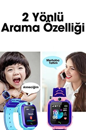 WEARFİT ÇOCUK Akıllı Kol Saati  TFT Ekran GPS KAMERA OYUN HESAP ARAMA  BTK KAYITLI KIRMIZI