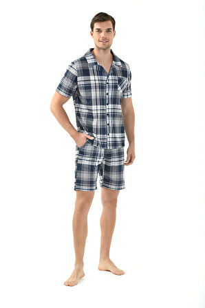 KARE DESENLİ ERKEK 3'LÜ PİJAMA TAKIMI