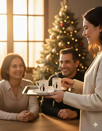 Fine Living BLACK-WHİTE PUMPKİN 4 PARÇA 2 KİŞİLİK KAHVE FİNCANI